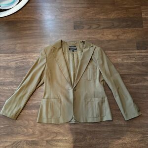 Jones New York Classic Green Khaki Blazer - Size 14 Petite